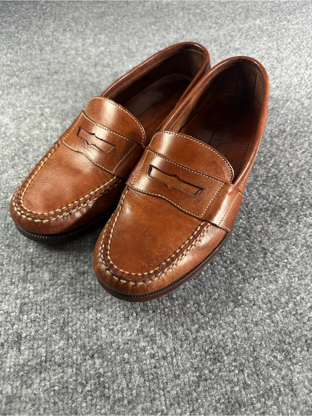 Cole Haan Chestnut Brown Leather Penny Loafers